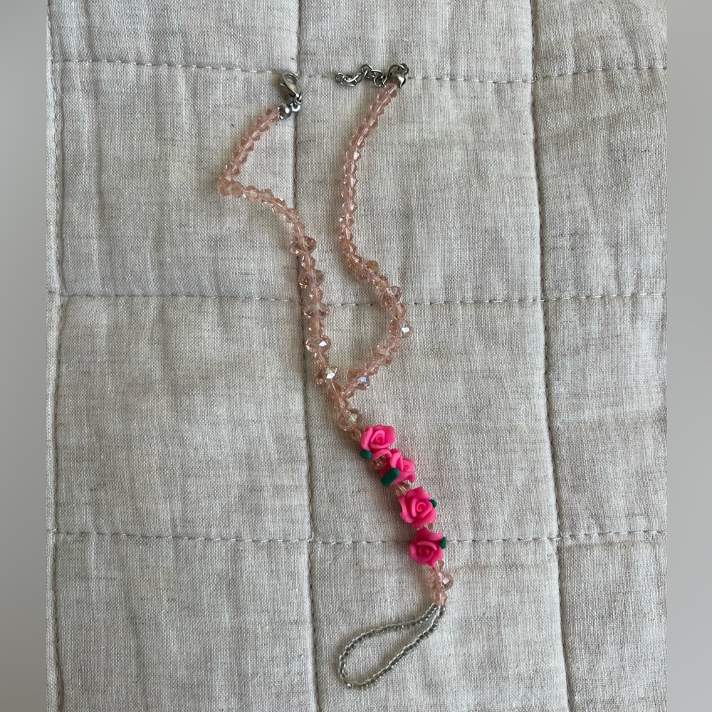 Toe chain anklet with roses